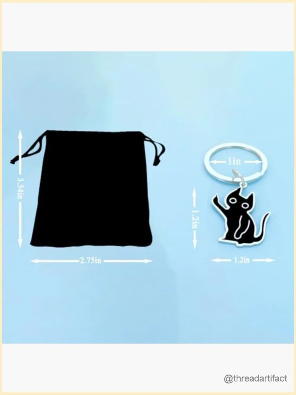 Gothic Cat Keychain with Middle Finger - Funny Cat Lover Gift, Sarcastic